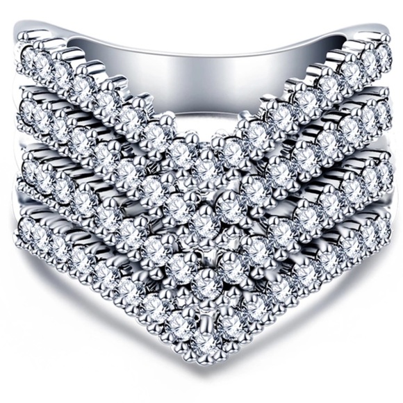 Layered Chevron Ring - Picture 1 of 8